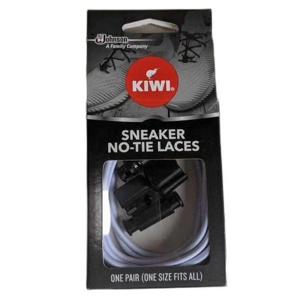 Kiwi Sneaker No-Tie Laces NEW 2 packs  shoelaces White - Picture 2 of 3